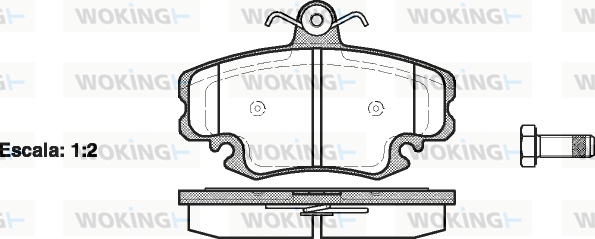 Комплект тормозных колодок, дисковый тормоз   P0413.20   WOKING