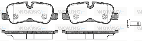 Комплект тормозных колодок, дисковый тормоз   P10593.10   WOKING