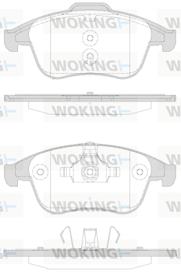 Комплект тормозных колодок, дисковый тормоз   P12503.30   WOKING