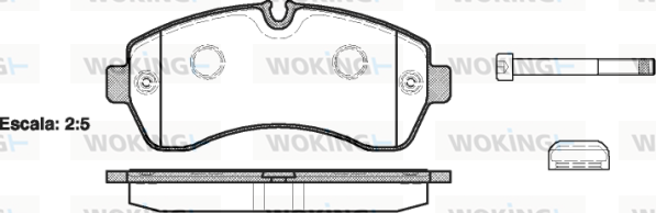 Комплект тормозных колодок, дисковый тормоз   P13433.00   WOKING