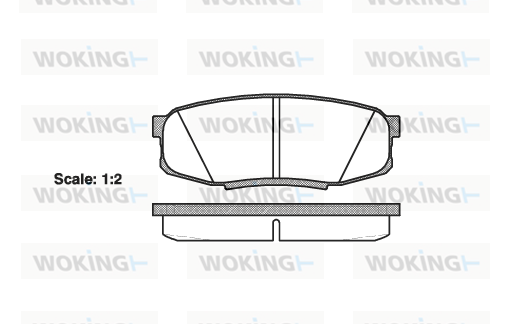 Комплект гальмівних накладок, дискове гальмо   P13723.00   WOKING