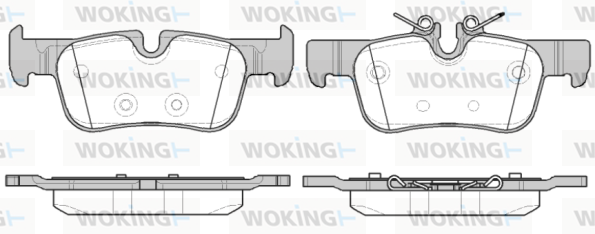 Комплект гальмівних накладок, дискове гальмо   P14733.00   WOKING