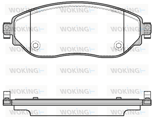 Комплект гальмівних накладок, дискове гальмо   P17173.08   WOKING