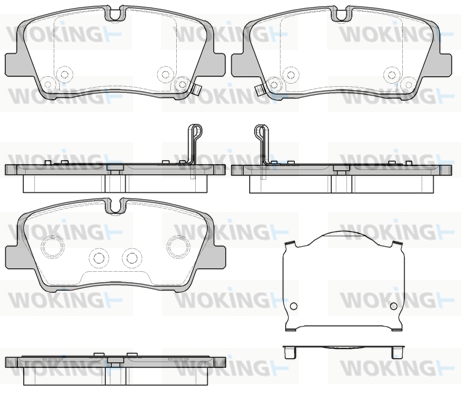 Комплект гальмівних накладок, дискове гальмо   P17873.00   WOKING