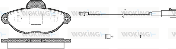 Комплект тормозных колодок, дисковый тормоз   P5143.21   WOKING