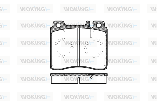 Комплект тормозных колодок, дисковый тормоз   P5203.00   WOKING