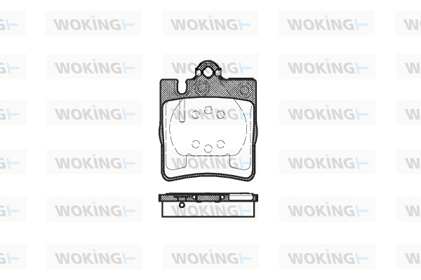 Комплект тормозных колодок, дисковый тормоз   P6093.00   WOKING