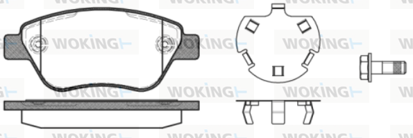 Комплект тормозных колодок, дисковый тормоз   P9583.30   WOKING
