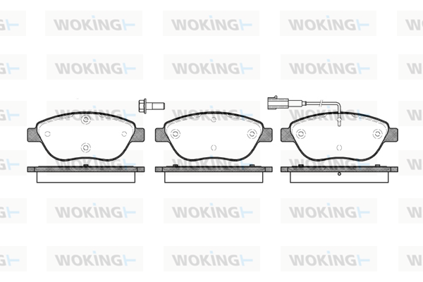 Комплект тормозных колодок, дисковый тормоз   P9593.01   WOKING