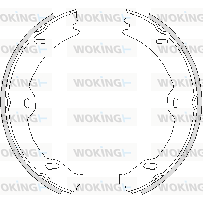 Комплект гальмівних колодок, стоянкове гальмо   Z4708.00   WOKING