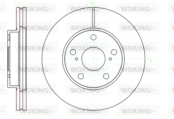 Тормозной диск   D61043.10   WOKING