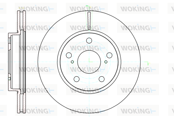 Тормозной диск   D61122.10   WOKING