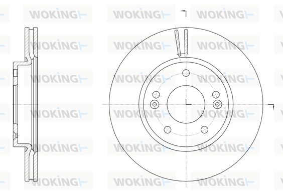 Тормозной диск   D61507.10   WOKING