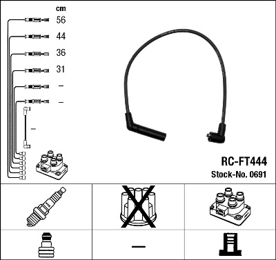 Комплект проводов зажигания   0691   NGK