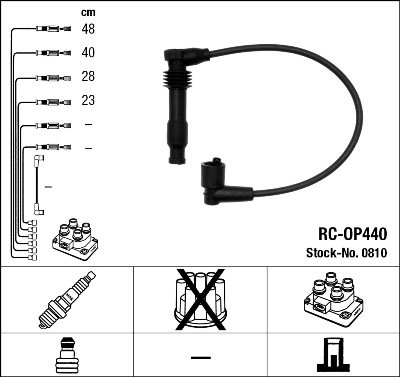 Комплект проводов зажигания   0810   NGK