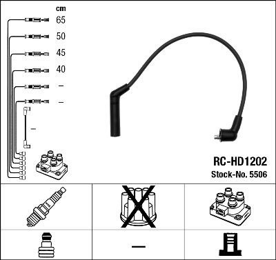 Комплект проводов зажигания   5506   NGK