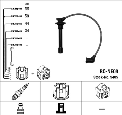 Комплект проводов зажигания   9405   NGK