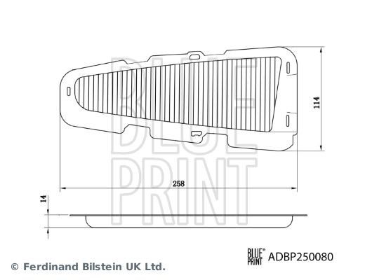 Фильтр, воздух во внутренном пространстве   ADBP250080   BLUE PRINT