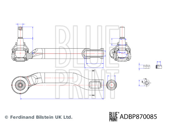 Наконечник поперечной рулевой тяги   ADBP870085   BLUE PRINT