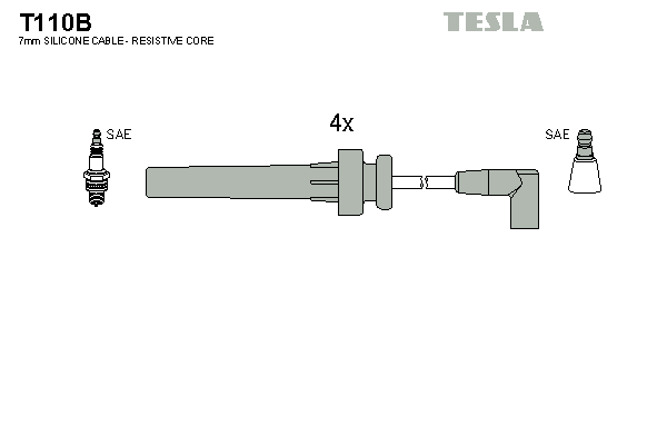 Комплект проводов зажигания   T110B   TESLA