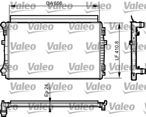 Радиатор, охлаждение двигателя   735558   VALEO