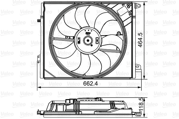Вентилятор, система охолодження двигуна   696881   VALEO