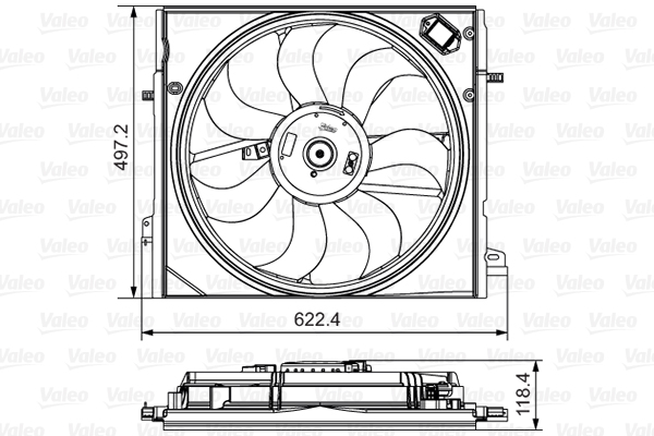 Вентилятор, охлаждение двигателя   698582   VALEO