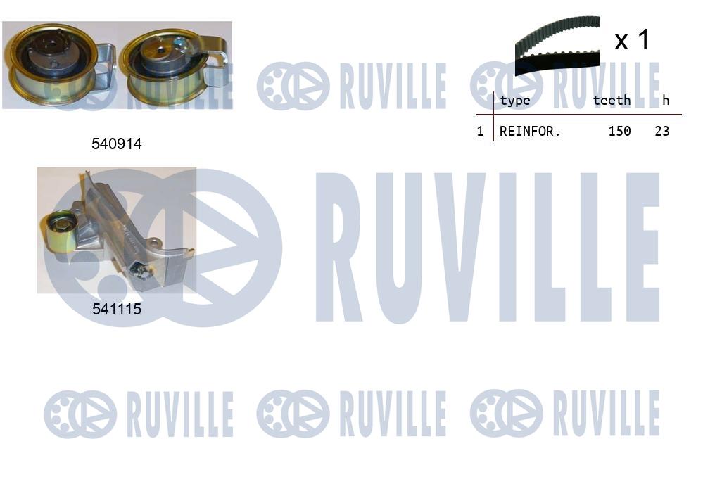 Комплект зубчастих ременів   550257   RUVILLE