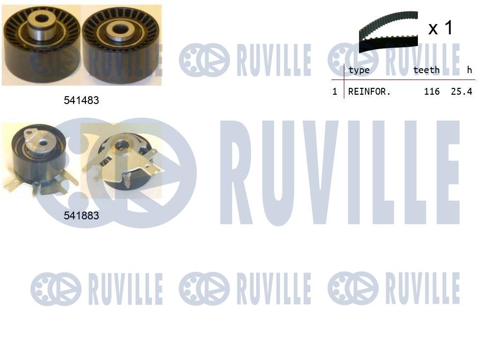 Комплект ремня ГРМ   550296   RUVILLE