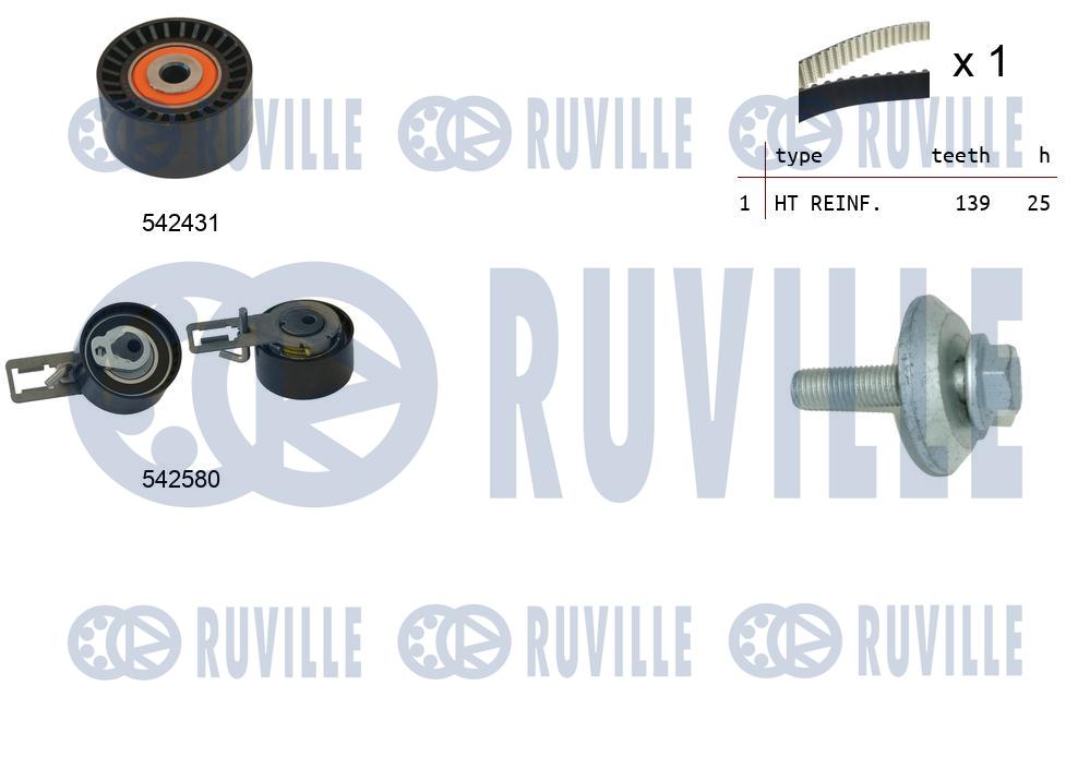 Комплект ремня ГРМ   550386   RUVILLE