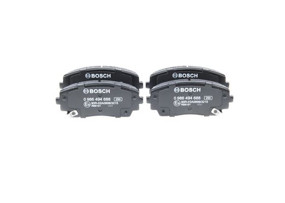 Комплект тормозных колодок, дисковый тормоз   0 986 494 688   BOSCH