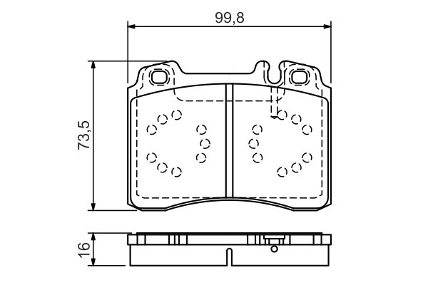 Комплект гальмівних накладок, дискове гальмо   0 986 495 057   BOSCH