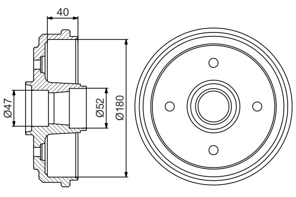 Тормозной барабан   0 986 477 192   BOSCH