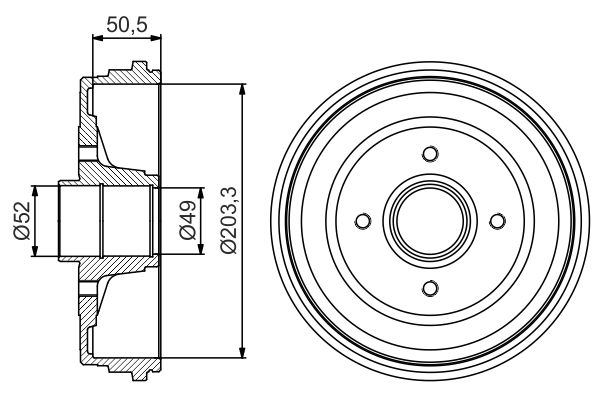 Тормозной барабан   0 986 477 205   BOSCH