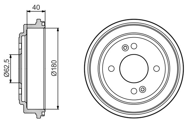 Тормозной барабан   0 986 477 216   BOSCH