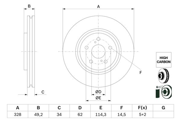 Тормозной диск   0 986 479 H04   BOSCH