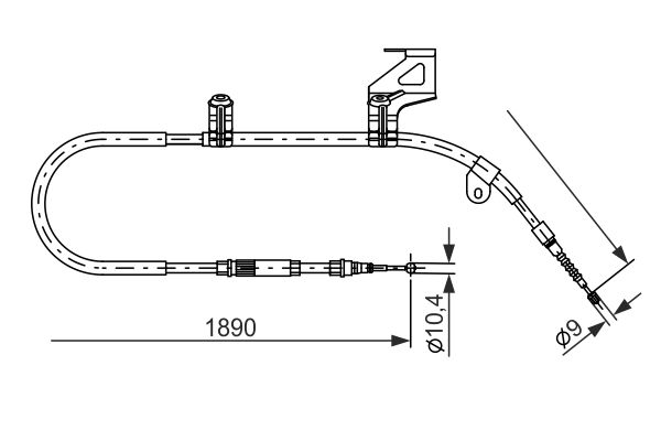 Тросовий привод, стоянкове гальмо   1 987 477 804   BOSCH