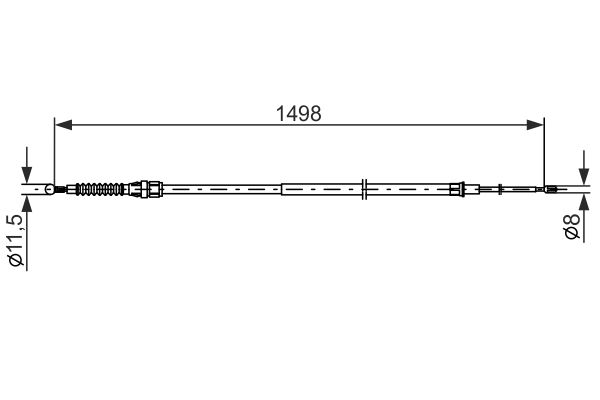 Тросовий привод, стоянкове гальмо   1 987 482 789   BOSCH