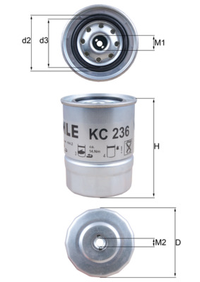 Топливный фильтр   KC 236   KNECHT