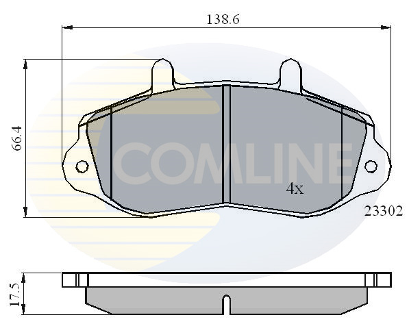 Комплект тормозных колодок, дисковый тормоз   CBP01021   COMLINE