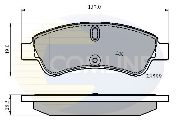 Комплект тормозных колодок, дисковый тормоз   CBP01033   COMLINE