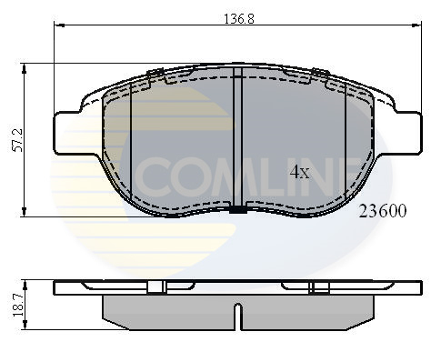 Комплект тормозных колодок, дисковый тормоз   CBP01038   COMLINE