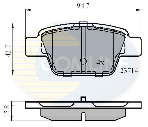 Комплект тормозных колодок, дисковый тормоз   CBP01039   COMLINE