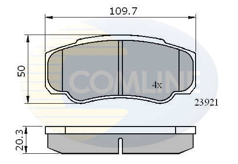 Комплект тормозных колодок, дисковый тормоз   CBP01042   COMLINE