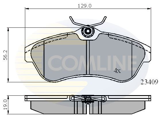 Комплект тормозных колодок, дисковый тормоз   CBP01146   COMLINE