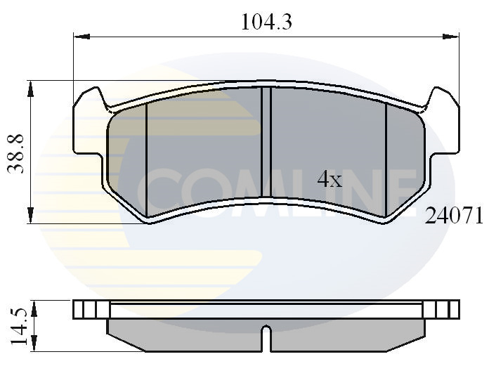 Комплект тормозных колодок, дисковый тормоз   CBP01191   COMLINE