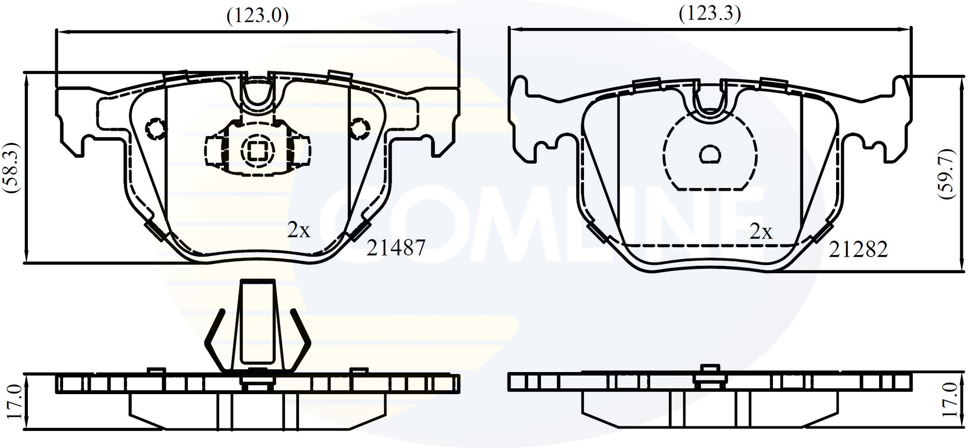 Комплект тормозных колодок, дисковый тормоз   CBP01205   COMLINE