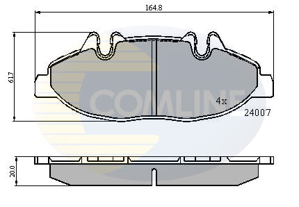 Комплект тормозных колодок, дисковый тормоз   CBP01305   COMLINE