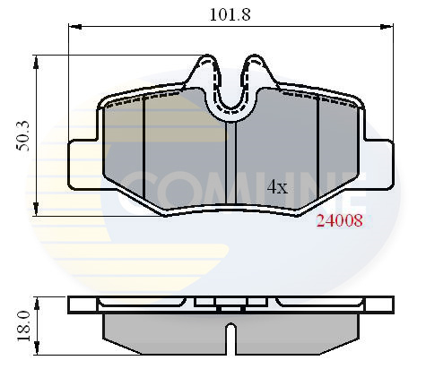 Комплект тормозных колодок, дисковый тормоз   CBP01306   COMLINE
