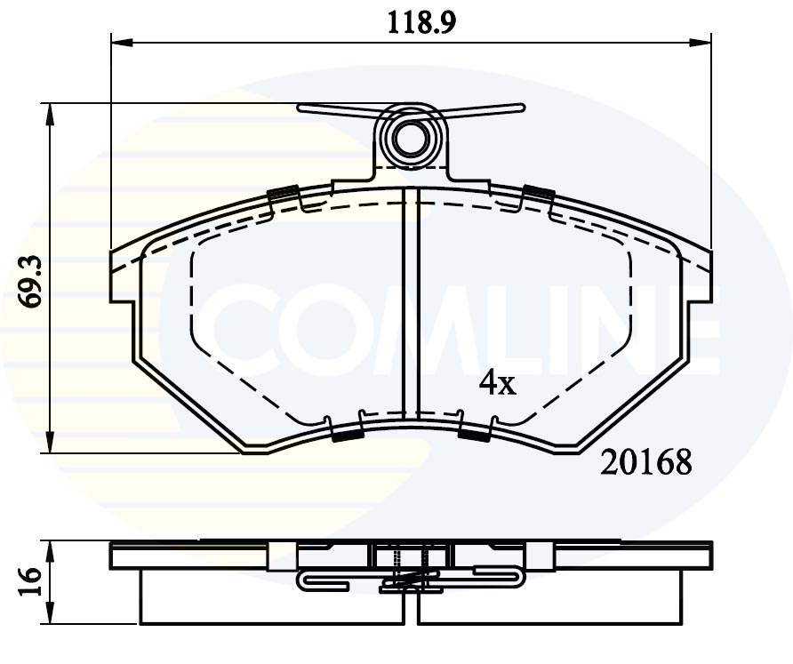 Комплект тормозных колодок, дисковый тормоз   CBP0152   COMLINE